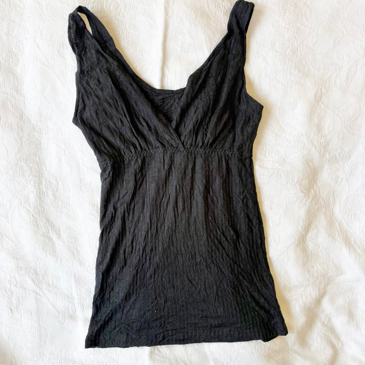 vintage black wrap tank