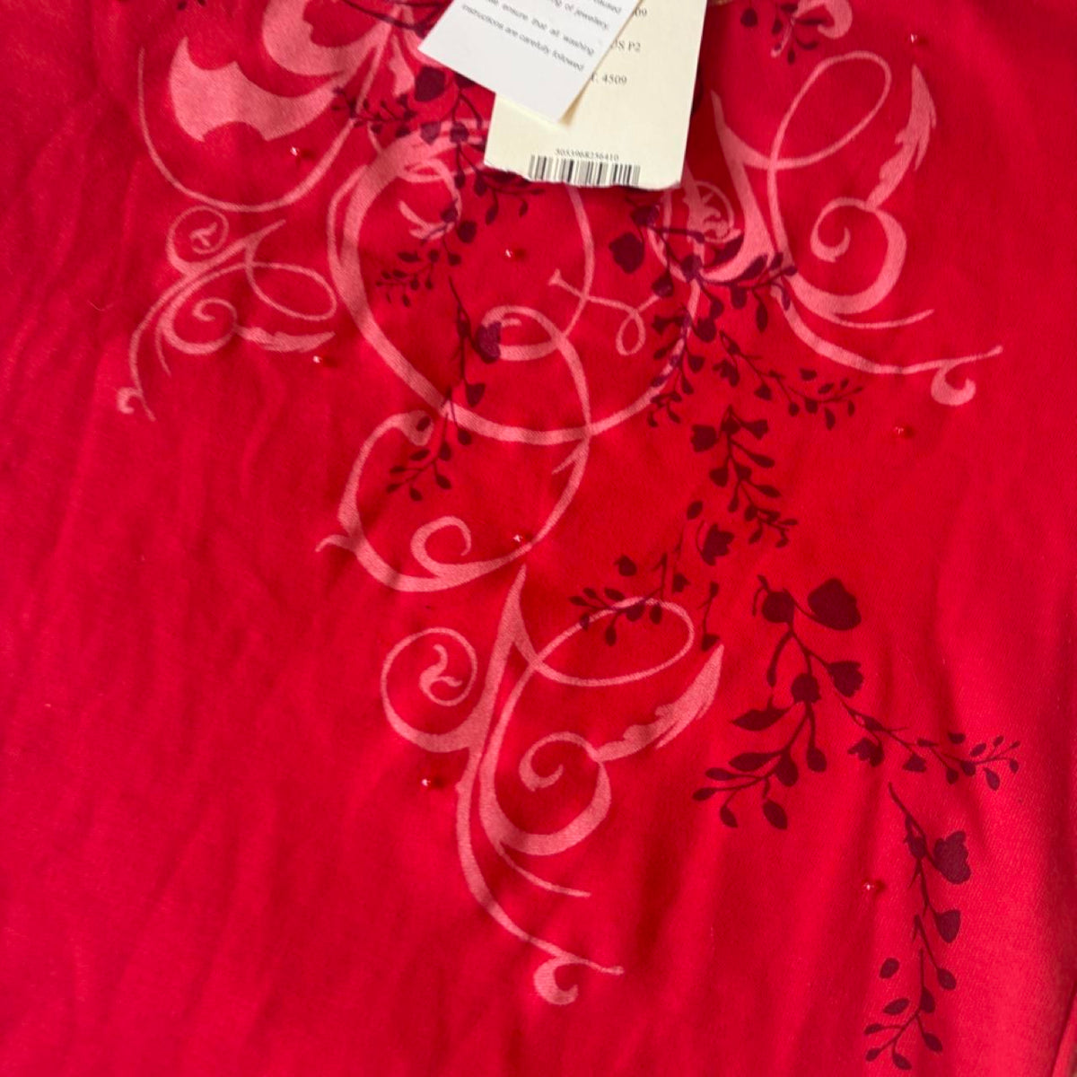 deadstock NWT 2000s y2k red graphic tee