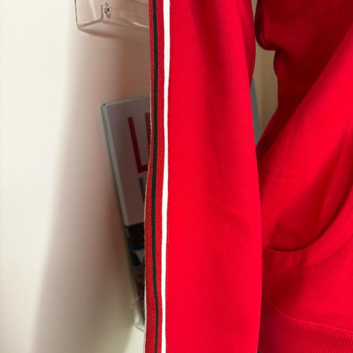 deadstock NWT 2000s y2k red varsity zip up jacket