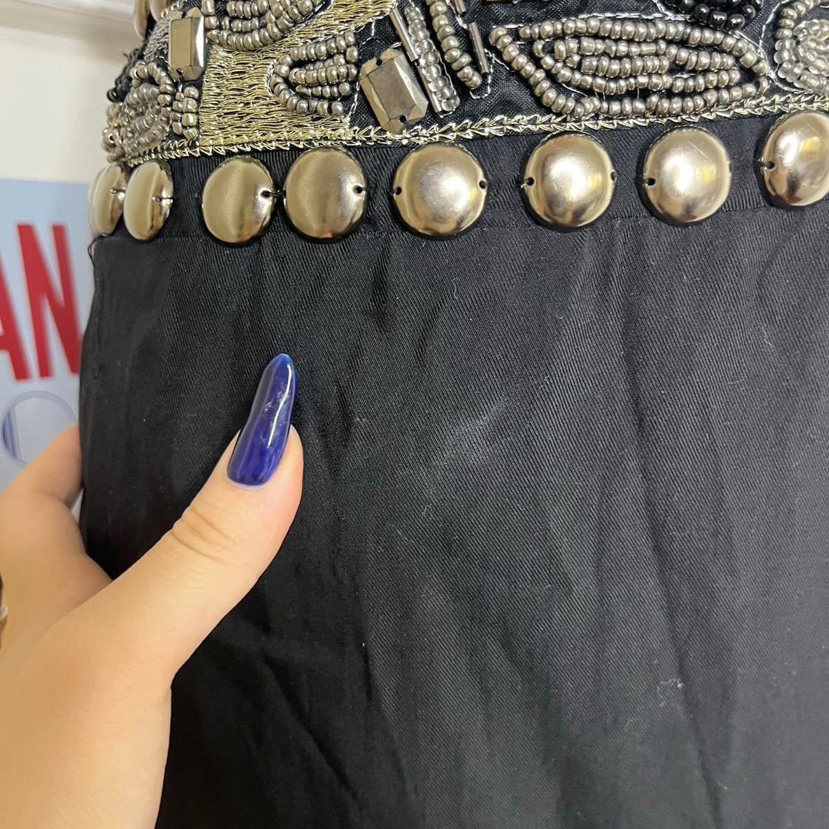 2010s indie sleaze black mini dress with beading