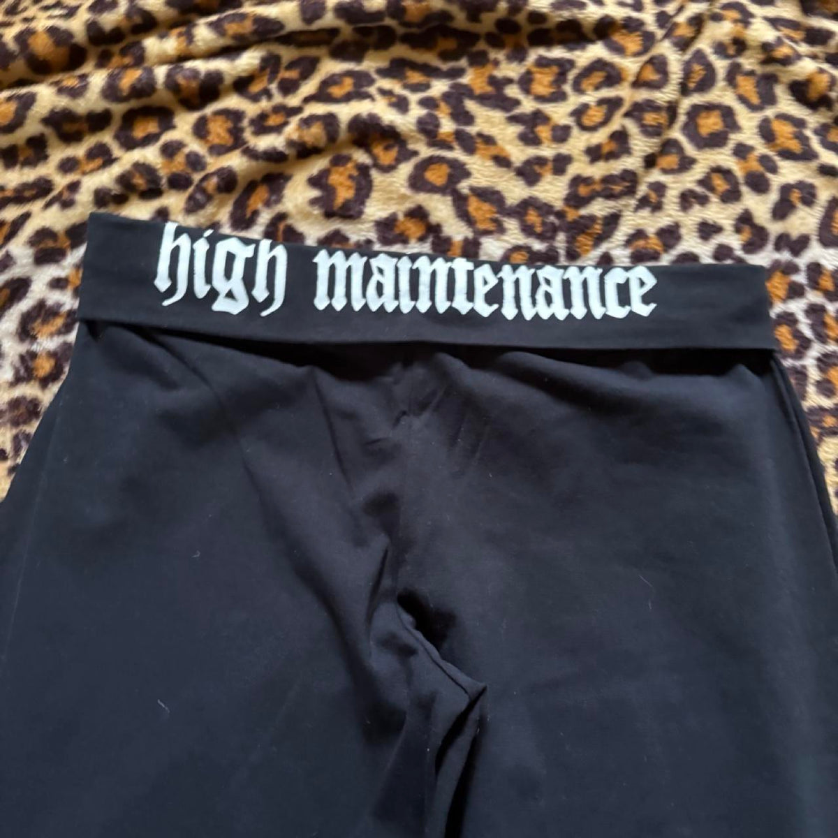 deadstock NWOT 2000s y2k black foldover graphic pants