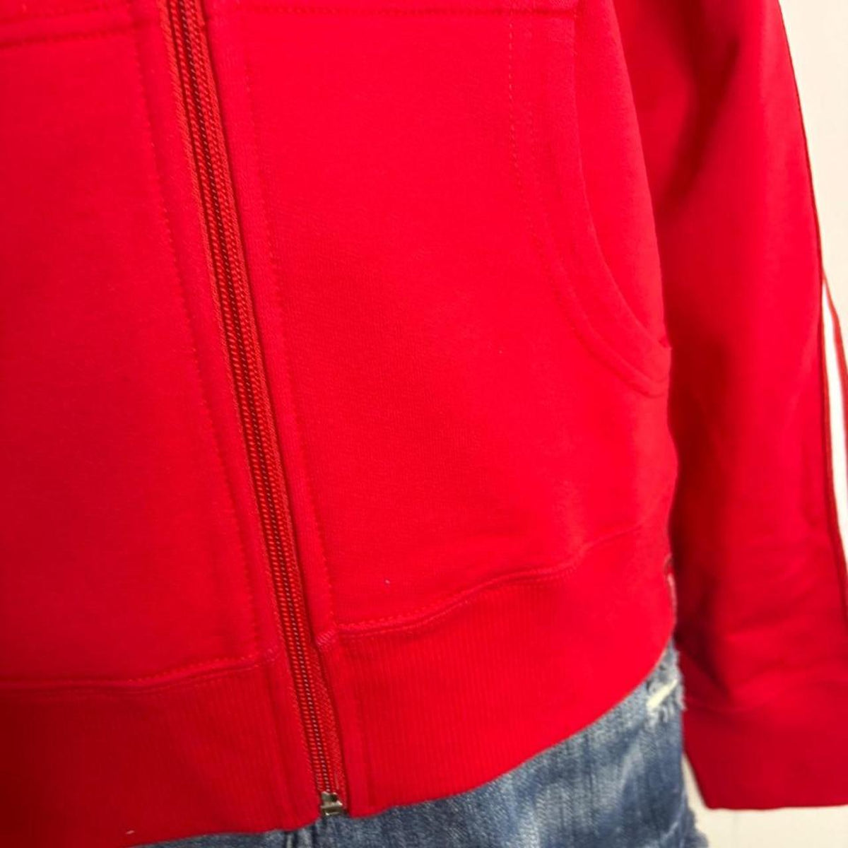 deadstock NWT 2000s y2k red varsity zip up jacket