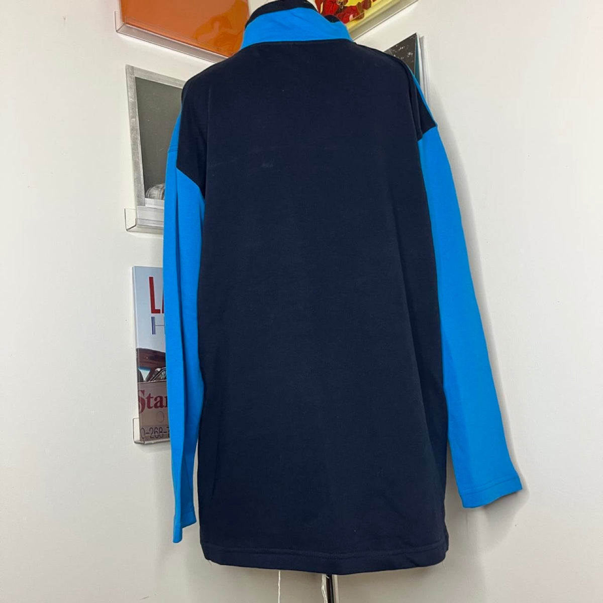 deadstock NWOT 2000s y2k activewear blue quarter zip jumper