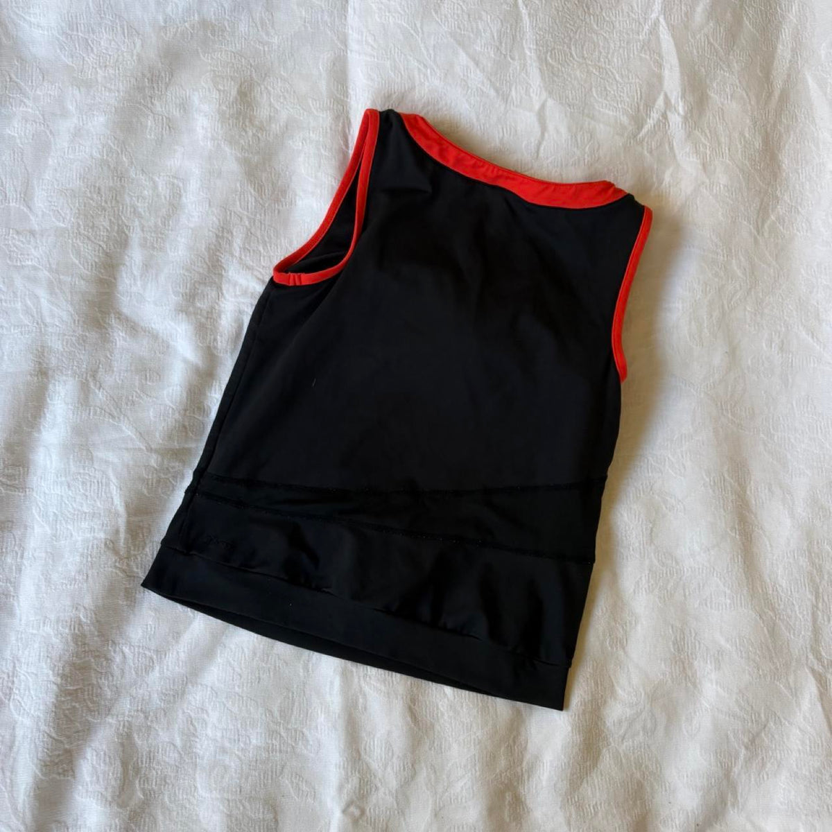 vintage 2000s y2k activewear workout black orange nike tank