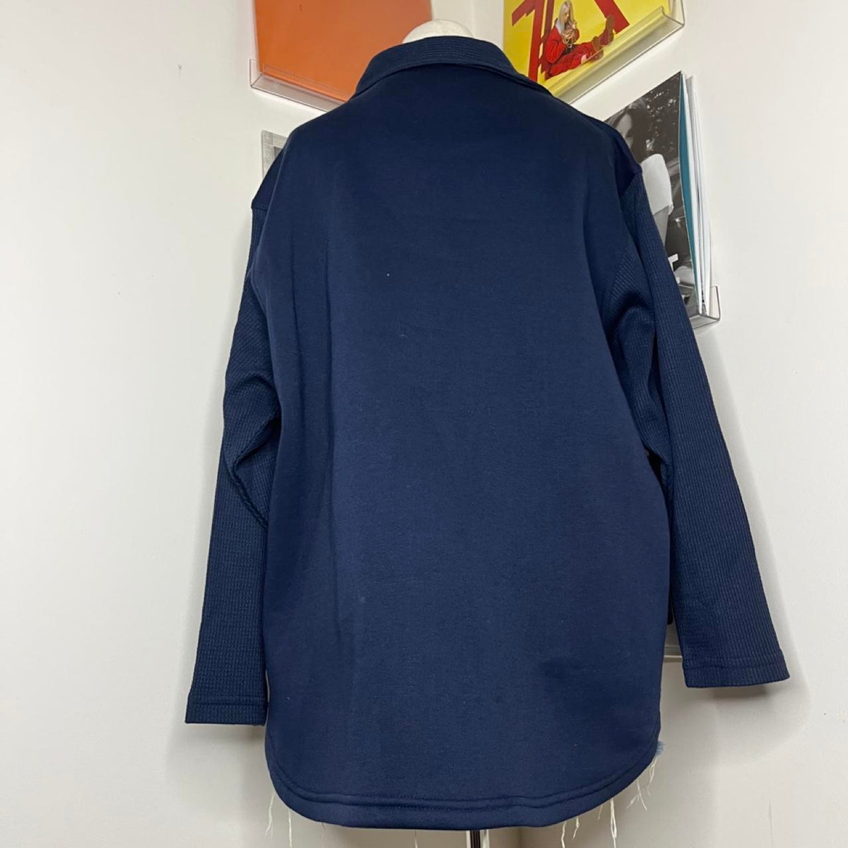 deadstock NWOT vintage style navy button up jacket