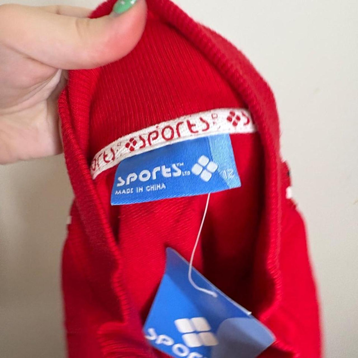 deadstock NWT 2000s y2k red varsity zip up jacket