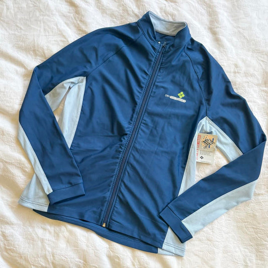 deadstock NWT 2000s era blue zip up long sleeve activewear top