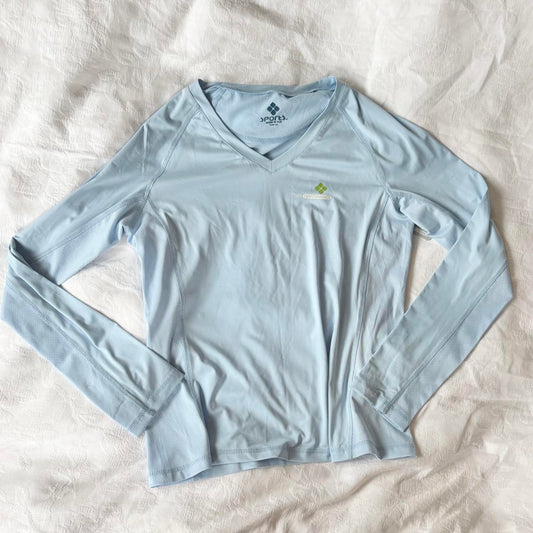 deadstock NWT 2000s era blue activewear long sleeve