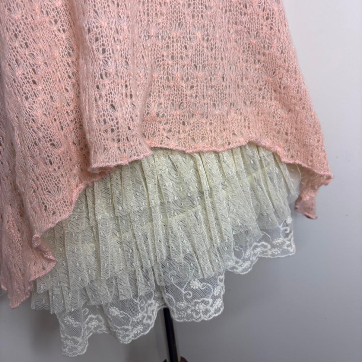 vintage 2000s y2k pink knit mini dress / tunic tank