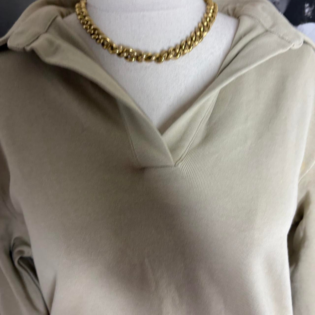 vintage tan collared sweater
