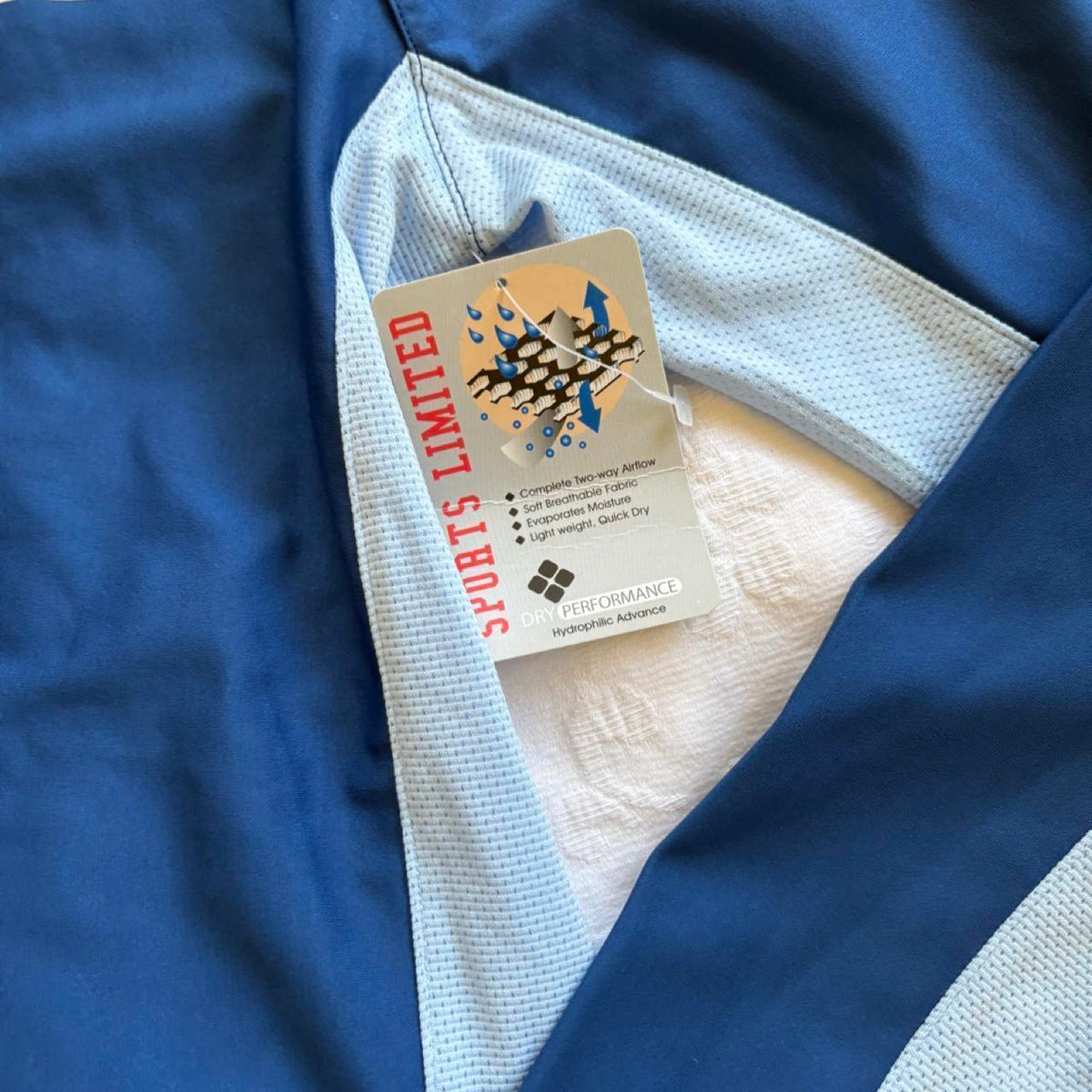 deadstock NWT 2000s era blue zip up long sleeve activewear top