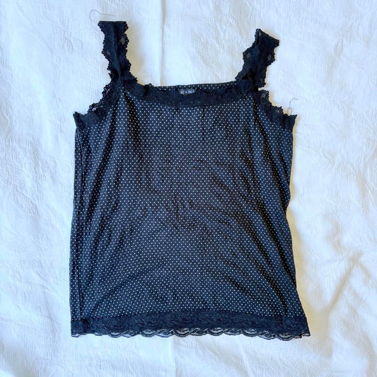 vintage 2000s y2k polka dot tank