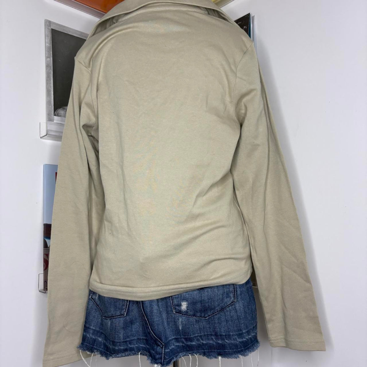 vintage tan collared sweater