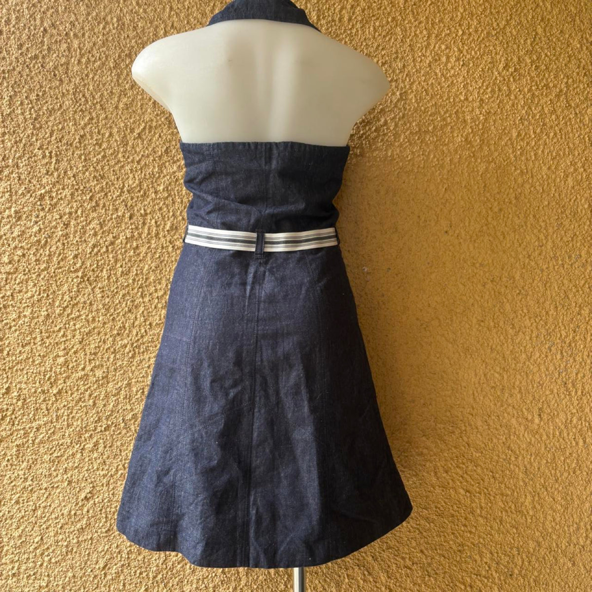 vintage retro style denim button up midi dress